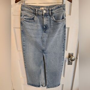 Dex Long Jean Skirt